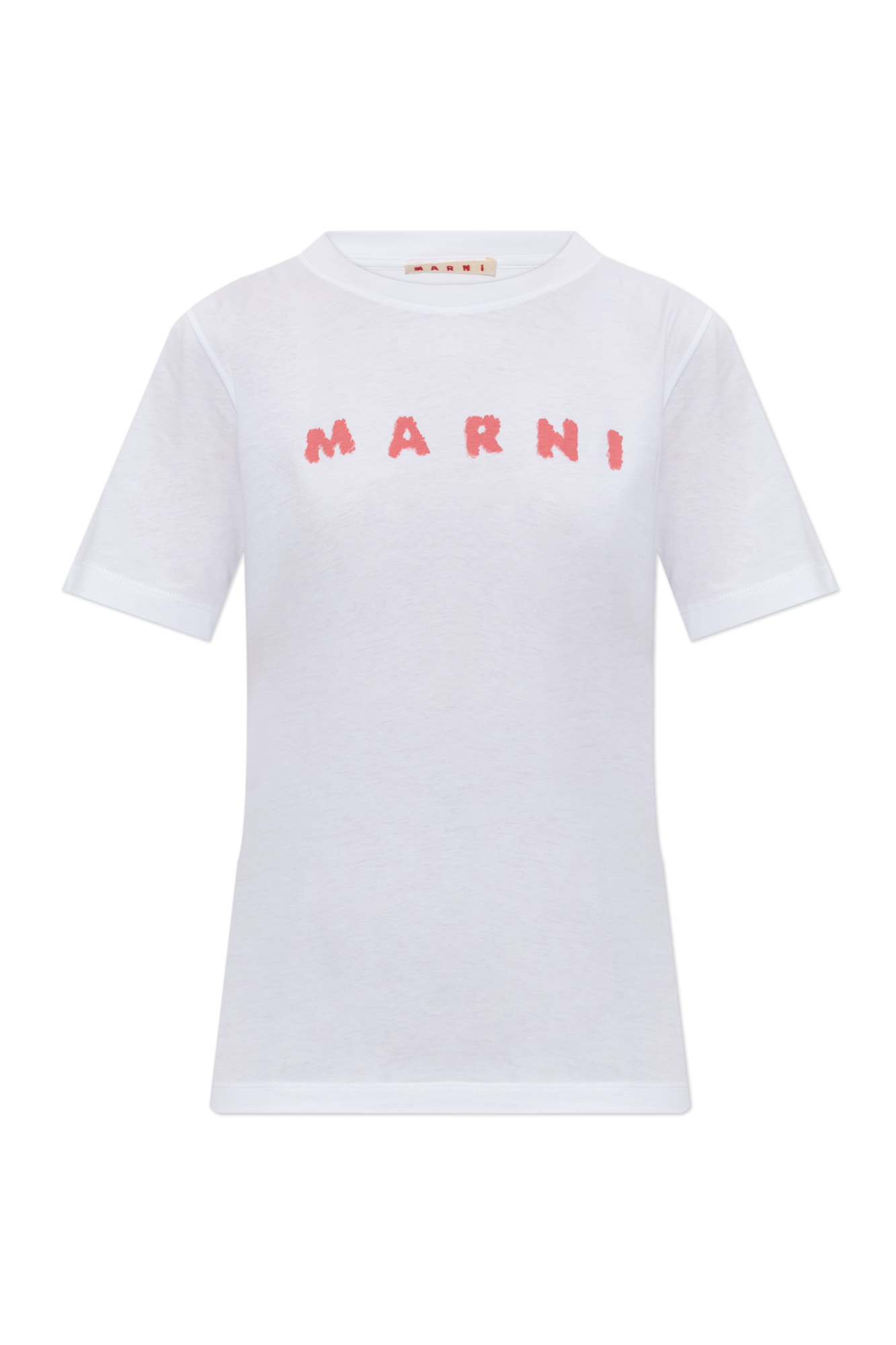 White T-shirt with logo Marni - Vitkac France